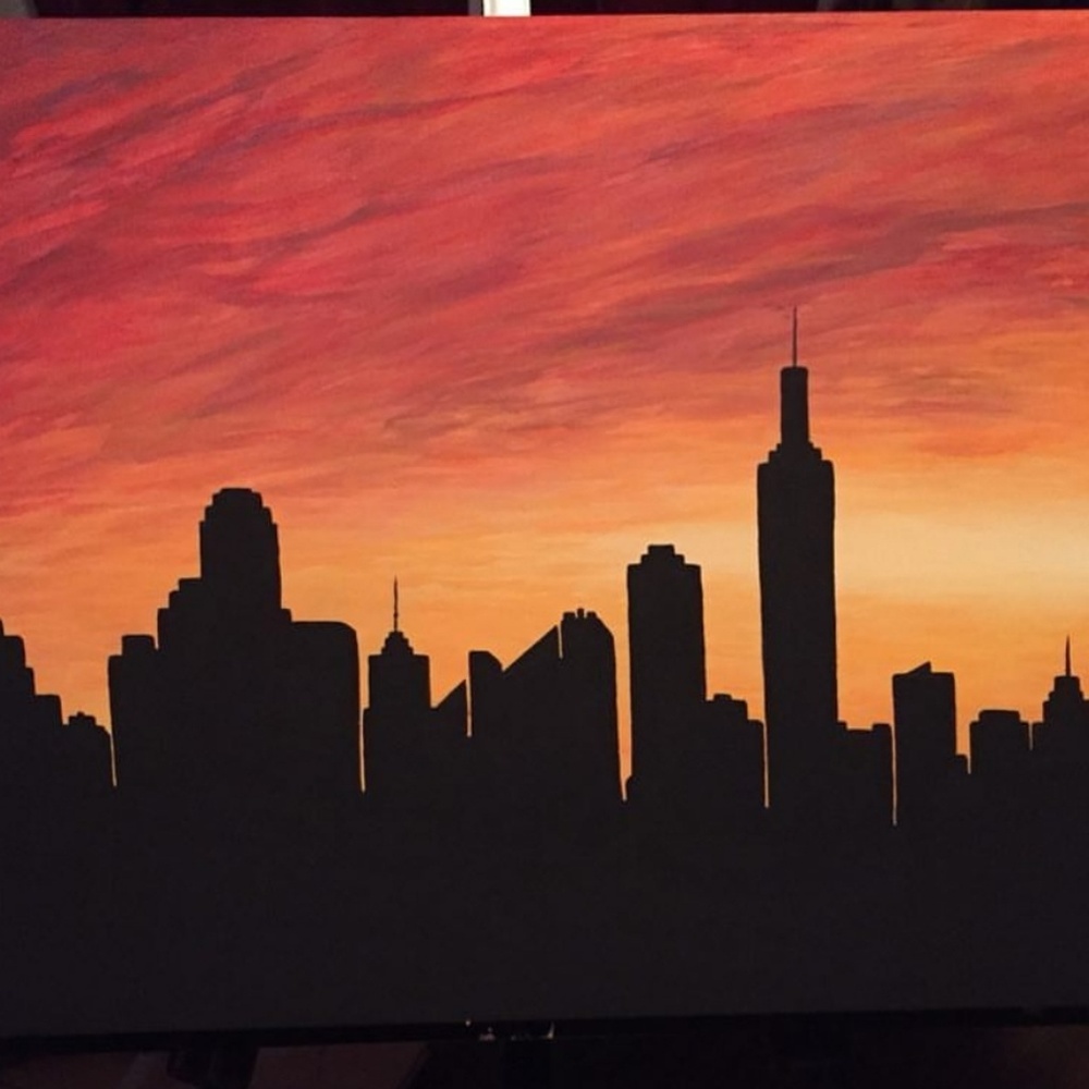 Sunset City Painting